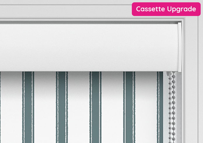 Salcombe Stripe (Blackout), Sea Glass - Motorised Roller Blind - Image 8